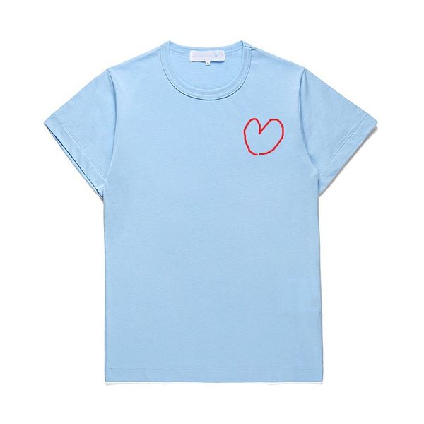 

new mens t shirt heart print round neck short sleeve red blue fashion men women tees, White;black