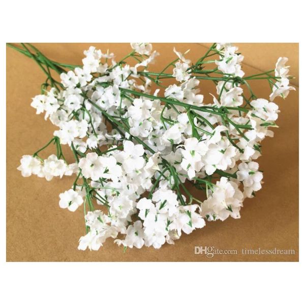 

elegant artificial babysbreath flowers artificial white gypsophila fake silk flower plant home wedding party home deco jllklk eatout