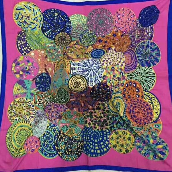 

2020 new130cm square silk scarf ladies pirate coat printed lapel twill scarf shawl (special treatment), Blue;gray