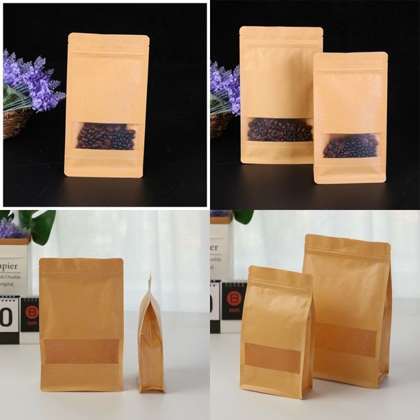 

coffee beans bread biscuit packaging spot octagonal packing bag tea snacks kraft paper custom food grade material package bags 156 k2