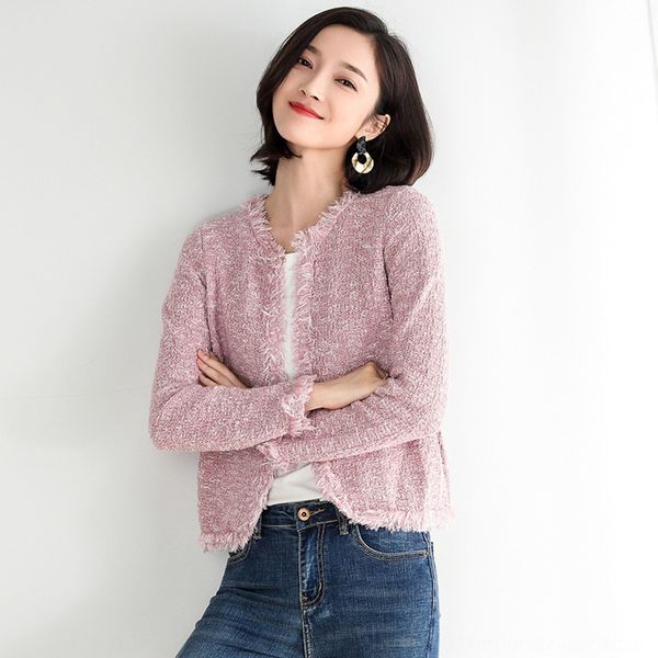 

2020 outside wear coat knitted cardigan women autumn new short small version coat thin hairy sweater to wear vgprg, White;black