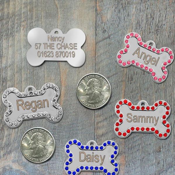 

dog tag engraved custom pet dog collar accessories personalized cat puppy id tag stainless steel bone paw name tags a sqcpfv