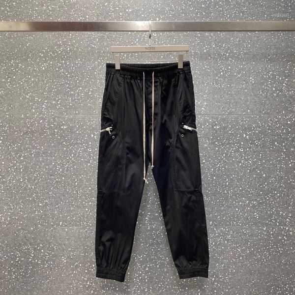 

2020 fw men slim fit size zip pocket black cargo jog pants1