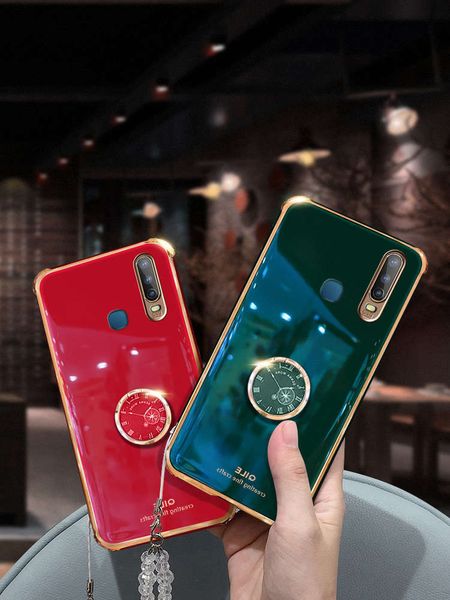

vivoy3 / y17 mobile phone case creative clock8 bracket electroplated silica gel soft shell vivoy5s lens package fall proof mobile phone