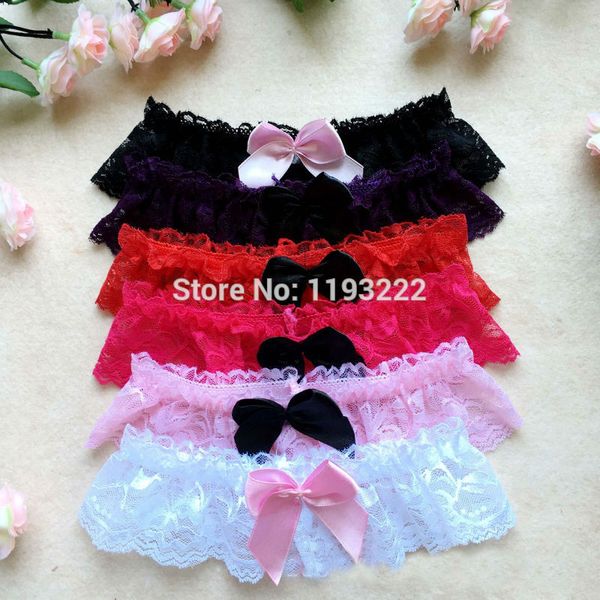 

lingerie wedding gift party bridal accessories cosplay lace elastic leg garter belt with ribbon bow suspender thigh harness, Black;white