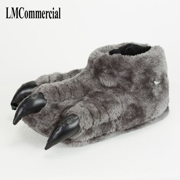 

indoor slippers special offer custom a warm winter home claws slippers thick hard bottom shoes on floor lovers shoes y201026, Black