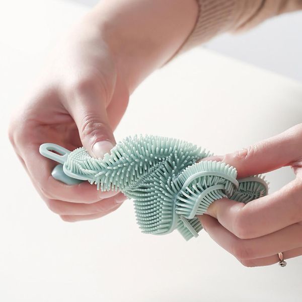 

multifunctional non stick sile dish washing brush kitchen durable artifact magic sponge brush for pot pan dish bowl h sqcyjc