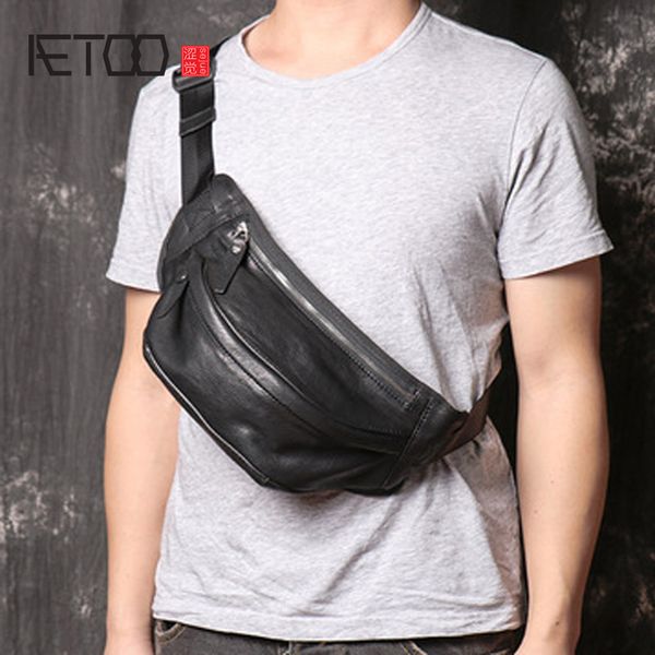 

hbp aetoo vegetable tanned cowhide belt bag male retro leather messenger bag casual sports small bag first layer cowhide shoulder ba