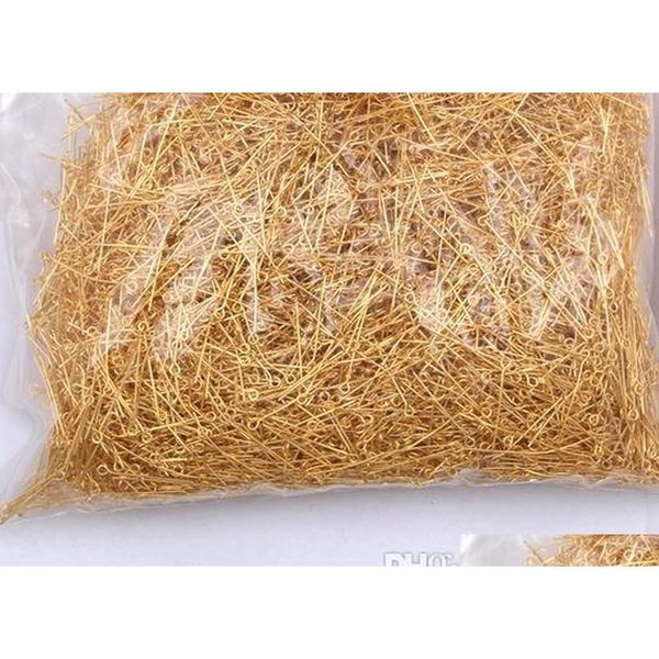 

2017 new eyepin findings new arriva100pcs/ lot gold plated iron eye head pins fit jewelry diy 40mm wholesale s jllwan yummy_shop, Silver