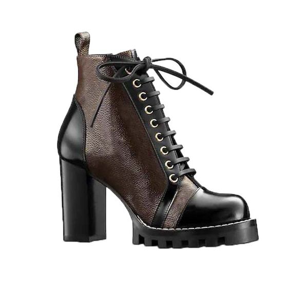 

designer women boots martin desert ankle boot flamingos love arrow 100% real leather high heels shoes size us 4 5-10213j, Black