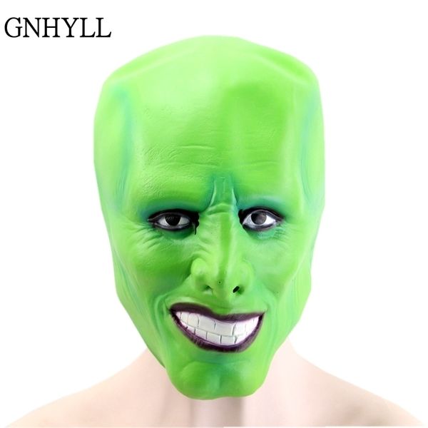 Gnhyll halloween o jim carrey filmes máscara cosplay máscara verde traje adulto fantasia vestido rosto halloween mascarade partido máscara y200103