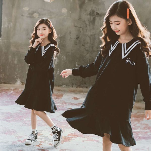 

2020 girls' autumn new sle korean children's princs drs, Red;yellow