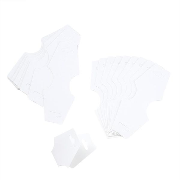 

50pcs white necklace jewellery displays cards cardboard tags, 124x51mm 50p sqcflh