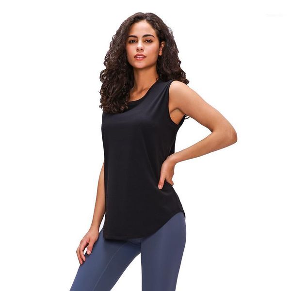 

mermaid curve brunswick muscle designed on the move tank super-soft relaxed yoga tank women bum covering length running1, Black;blue