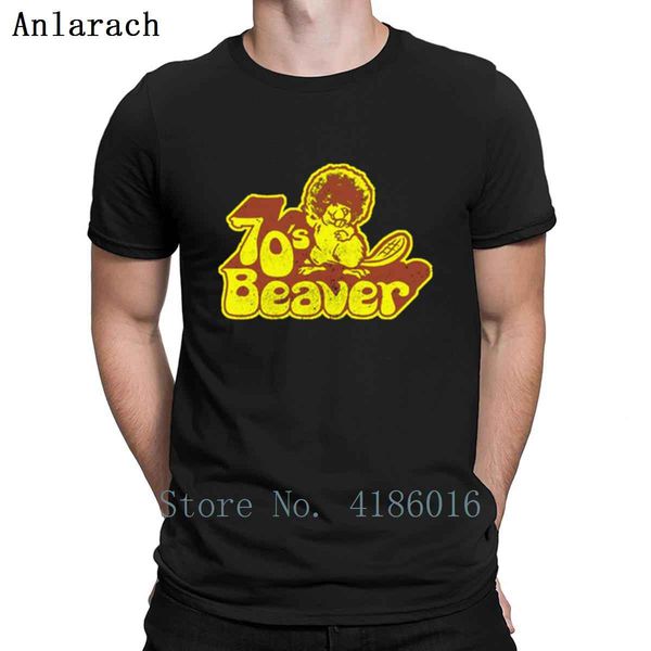 

70s seventies beaver t shirt fashion summer style o-neck cotton personalized standard slim fit shirt sport hooded sweatshirt hoodie
