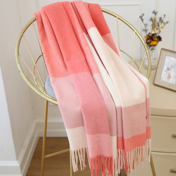 

new winter scarves ms. england plaid wool scarf dual thickening warm cashmere shawl large wild, Blue;gray