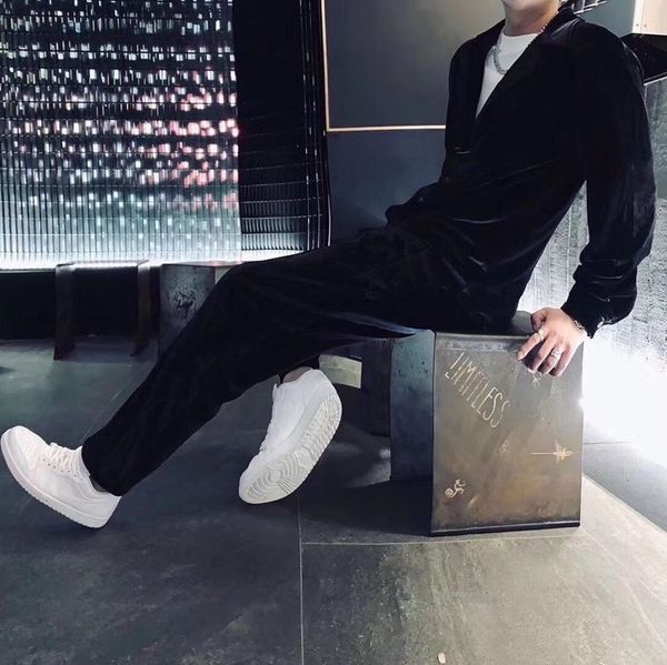 

men pocket tracksuit luxury sweatsuits velour designer mens running casual man designers clothes 2020 men outfits, Gray
