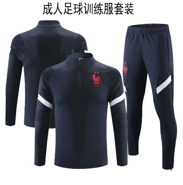 

group new men's purchase french training shirt long sleeve team football match suit, Black