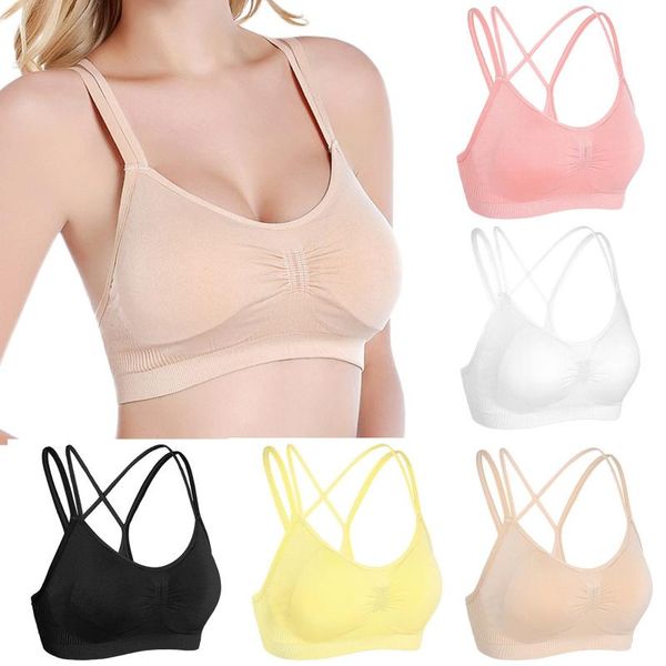 

comfortable frameless push up bra yoga sportswear suitable for women's sports bras and quick-drying underwear bra women, White;black