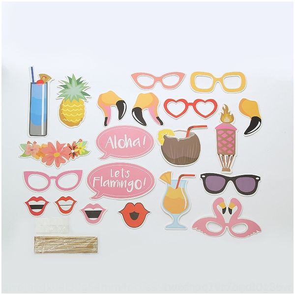 

4jjmw 2 paper bearded p props new and props flamingo beach holiday hawaiian party lovers acttx