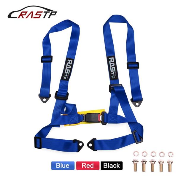

rastp-2 inch universal 4 point racing seat belt safety harness red/blue/black -bag032-tp