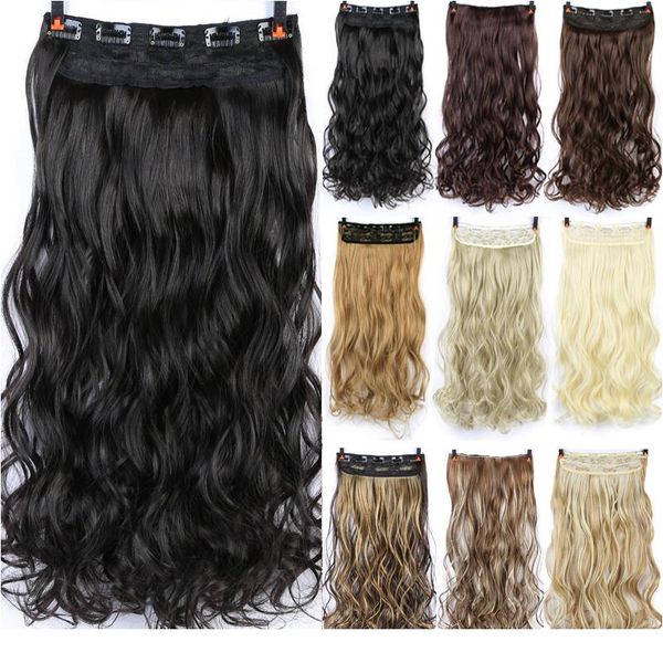 

dipei 24 дюйма 5 клип длинные вьющиеся женщины клип в наращиваниях волос черно-коричневый высокий утеплитель синтетический ха wmtafc, Black;brown