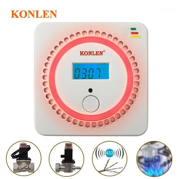 

digital natural gas leak detector methane ch4 lpg combustible gas leakage alarm sensor with electromagnetic solenoid valve 4331