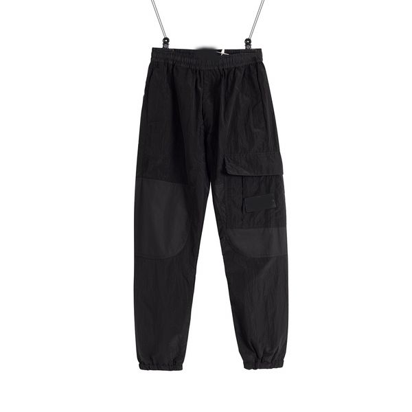 

men's pants toney mesh metal stones lightweight breathable island nylon pants, Black