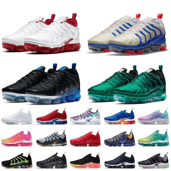 

2021 tn plus big size us 13 mens womens sports shoes cushions sneakers coconut milk hyper royal white university red atlanta grape jogging t