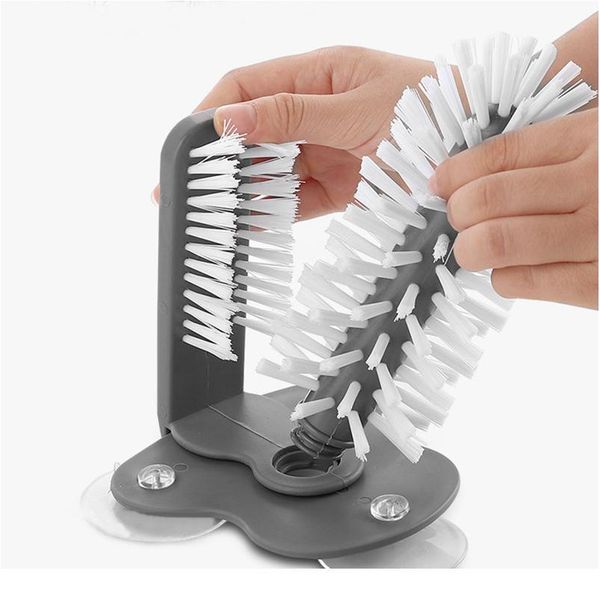 

2 in 1 drink mug wine suction cup cleaning brush gadgets cup scrubber glass cleaner bottles brush sink kitchen acc bbyxcl