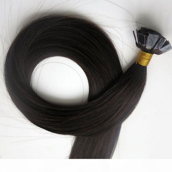 

pre bonded hair flat tip human hair extensions 50g 50strands 18 20 22 24inch #1b off black brazilian indian hair products