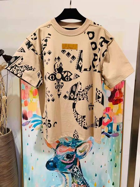 

2021 summer new mens designer luxury beige t shirts ~ us size tshirts ~ mens designer short sleeve t shirts, White;black
