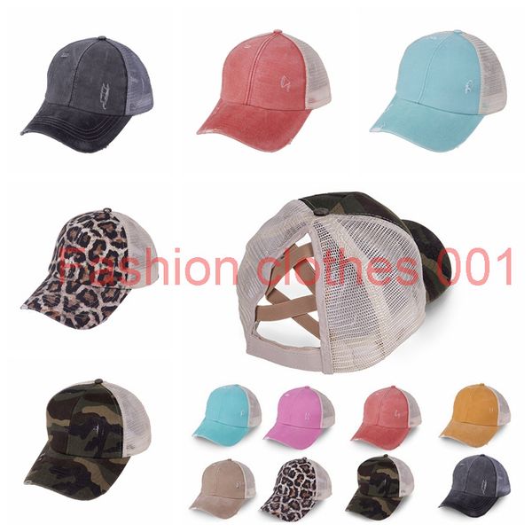 

ponytail baseball cap 16 colors messy bun hats for women washed cotton snapback caps casual summer sun visor outdoor hat cca12271 50pcs, Blue;gray