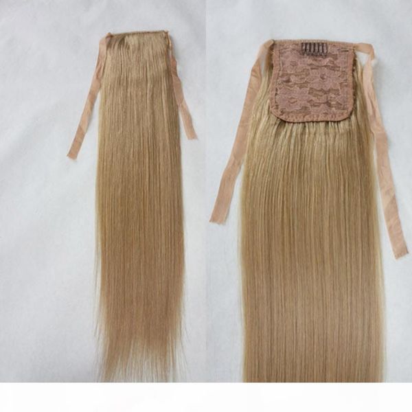 

человеческие волосы конского хвост 10 проливать свободный клубок свободного обруч вокруг 12-16inch 100га шт бразильского конского хвостик на, Black