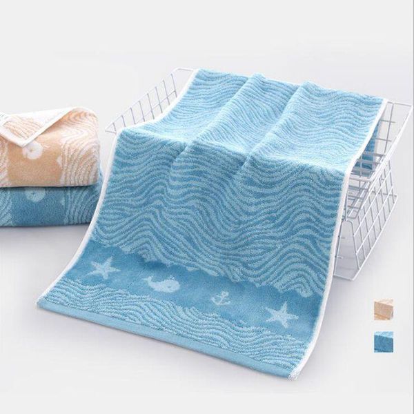 

blue sea fish bath bathroom towel kids face hand hair towels cotton microfiber toalla handtuch1