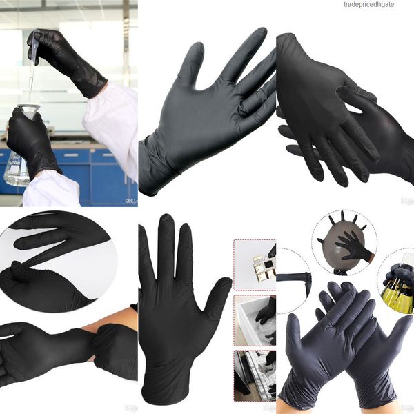 

care wholesale tattoo 100pcs beauty disposable black nitrile latex-laboratory gloves tatto x0zy