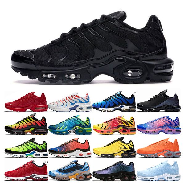

2020 tn plus mens sneakers running shoes black white red hyper blue 3d glasses throwback future scream green midnight navy mens trainer
