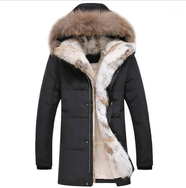 

winter 2021 young men's and women's medium long lovers down jacket1, Black