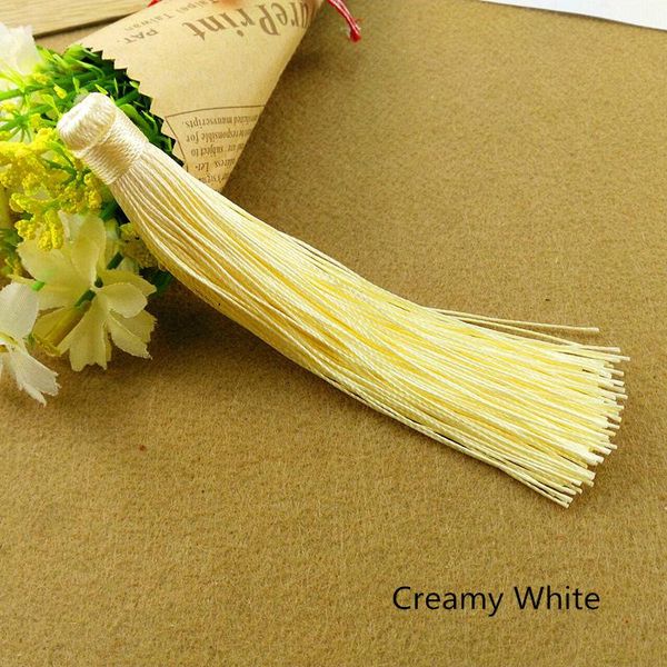 

10 шт. 12см красочный полиейский шелк кисточка для серьги шарм изготовление сати кисточек подвеска diy ювелирные украшения ручной работы рем, Black