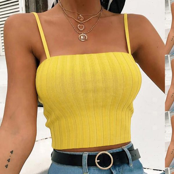 

for women slim solid tank girl vest off shoulder haut femme girl summer ropa, White