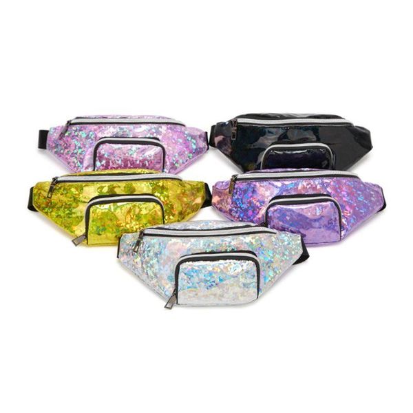 

fashion women waist fanny pack belt bag travel hip bum bag glitter phone purse chest pouch h8wd