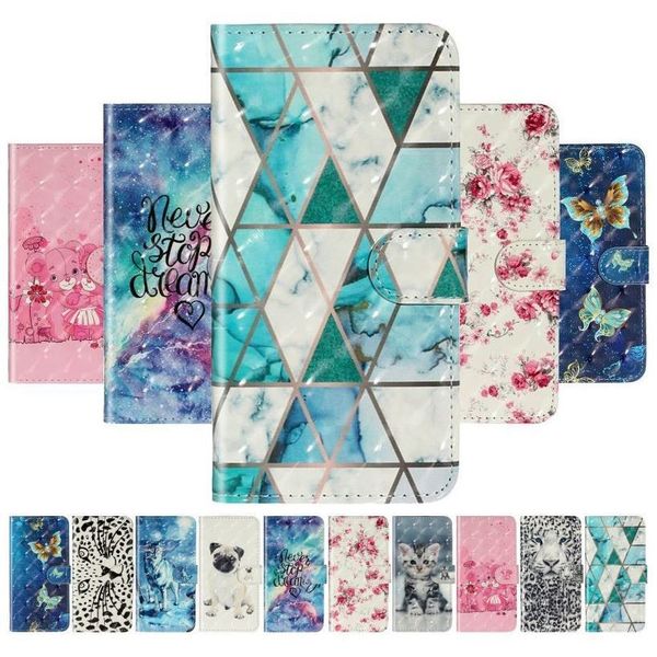

fashion drawing wallet for motorola moto g7 power g8 plus p40 play macro lady mobile phone flip leather handbag d01g