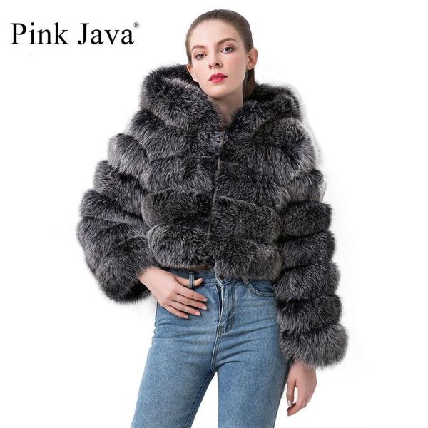 

pink java qc20076 new arrival real fur coat women winter fur jacket short coats natural jackets, Black