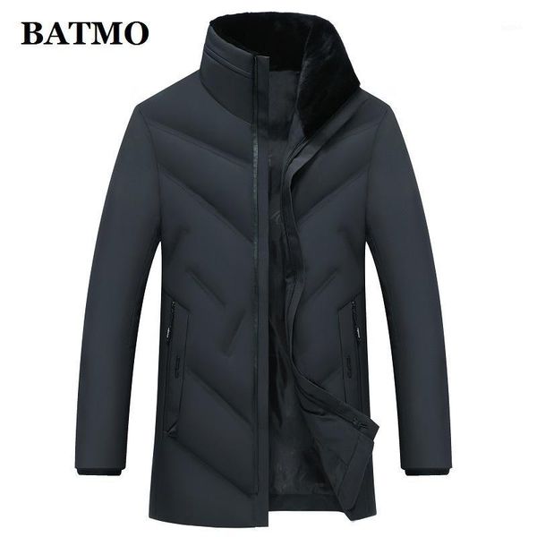 

batmo 2019 new arrival winter fake fur collars parkas men,men's winter jackets ,plus-size l-4xl 19861, Tan;black