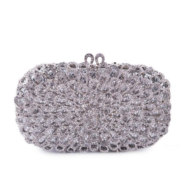 

xiyuan silver/blue/red brillant crystal clutch diamond banquet bag luxury golden bride wedding party handbags lady evening bag