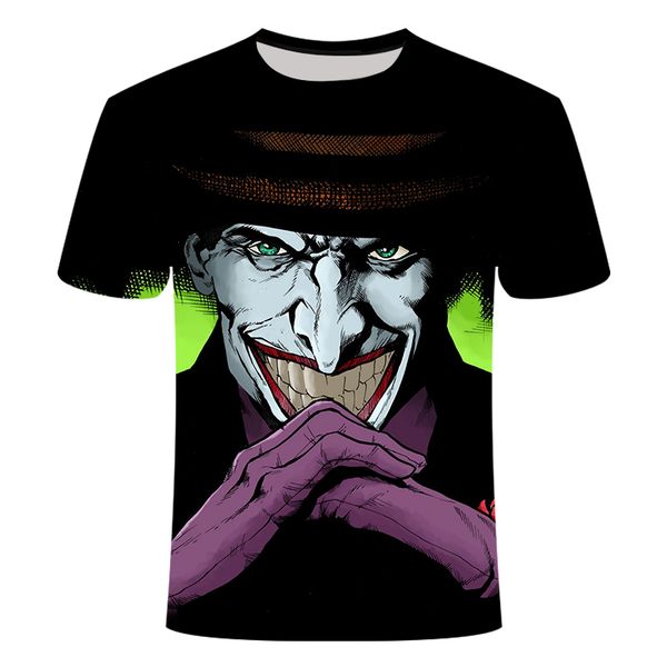 

horror movie it penny wise clown joker cool man 3d print shirts comics humor kawaii men clothing