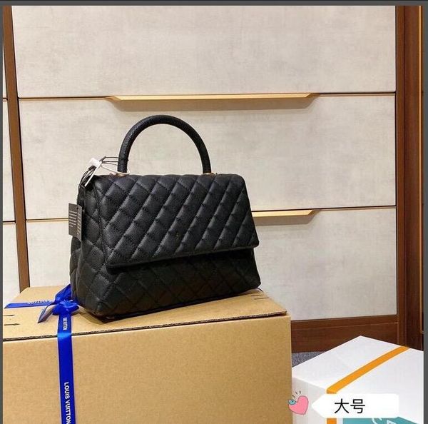 

ladies cc small flap bag with handle designer bags grained calfskin women handbags formal dress crossbody bag 01