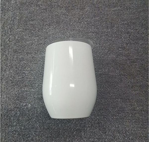

12oz sublimation wine tumbler egg shaped wine glass double walled stainless steel tumblers for sublimaton customize diy with lid unique