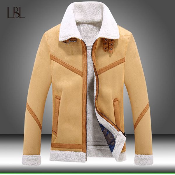 

мужчины осень повседневная теплый флис куртки ветровки мужские зимы ветрозащитный outwear parka куртки пальто человек толстые bomber jacket, Black;brown