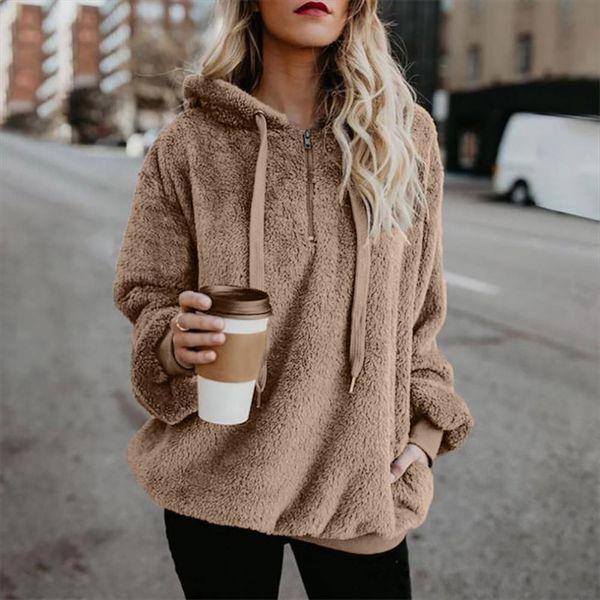 

women hooded faux fur coat plus size 5xl winter jacket wool cashmere coat women fashion casual fur jacket, Black